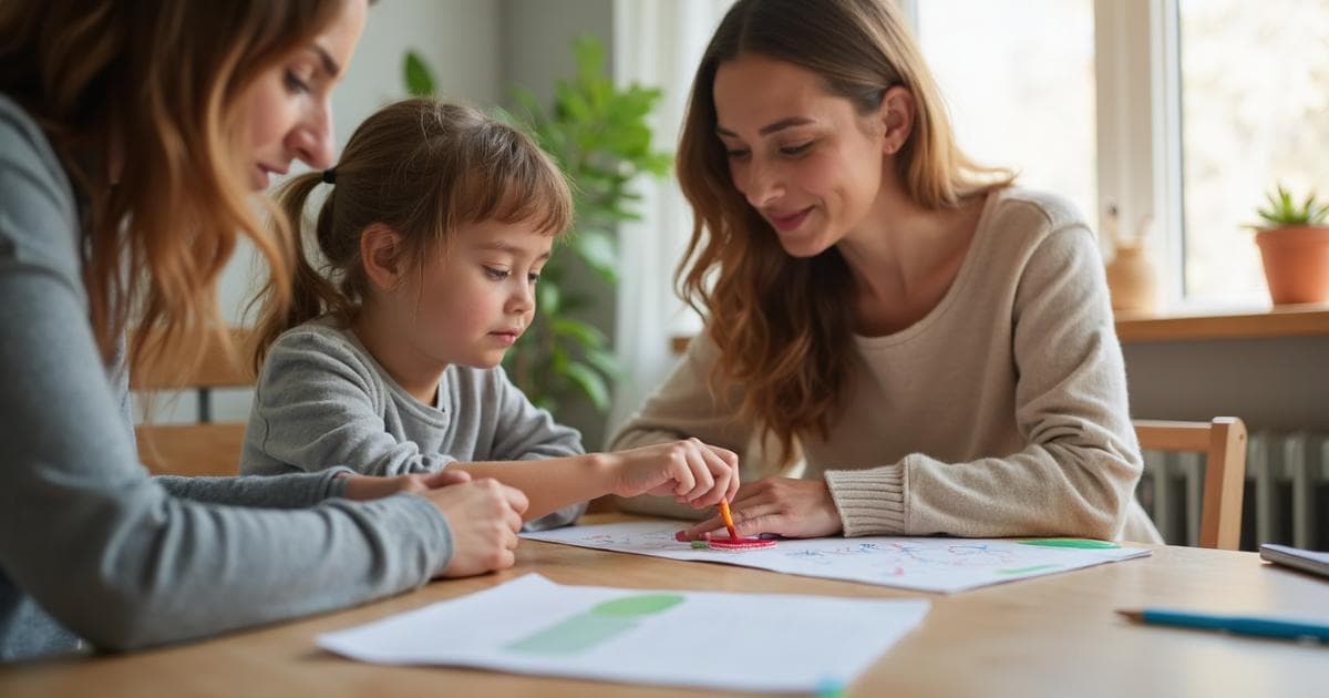 Parent reviewing autism resources